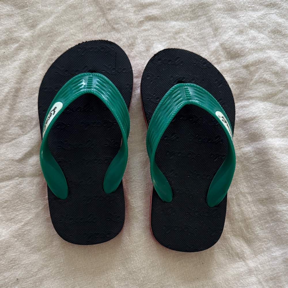 Locals — Green and Black Flip Flops